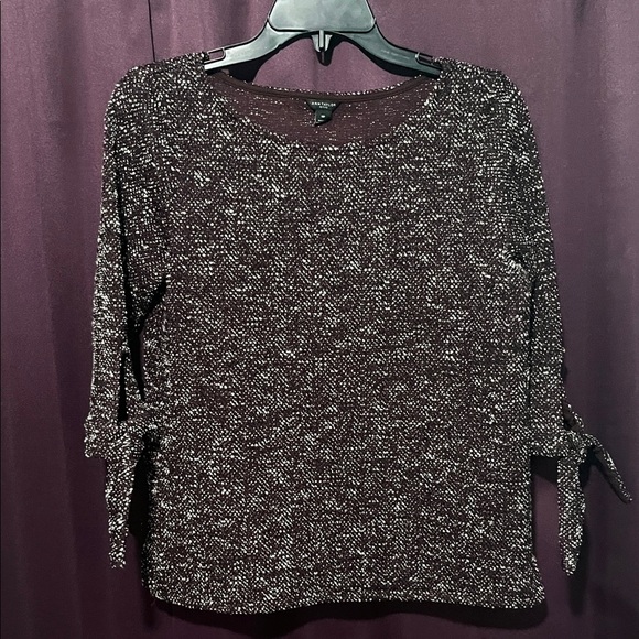 Ann Taylor Sweaters - Ann Taylor Brown and White Crew Neck Sweater